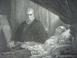 Tintoretto en el lecho de muerte de su hija Tintoretto en el lecho de muerte de su hija