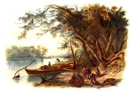 El grupo en el que viajaba Karl Bodmer se detuvo para acampar ju El grupo en el que viajaba Karl Bodmer se detuvo para acampar ju