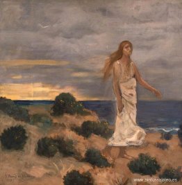 mujer junto al mar mujer junto al mar