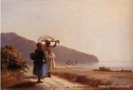 Dos mujeres charlando junto al mar, St. Thomas Dos mujeres charlando junto al mar, St. Thomas