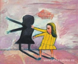 Colegiala y sombra Colegiala y sombra