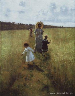 En el camino fronterizo. VIRGINIA. Repina con niños recorriendo En el camino fronterizo. VIRGINIA. Repina con niños recorriendo