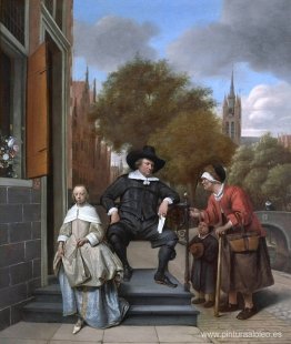 Burgués de Delft y su hija Burgués de Delft y su hija