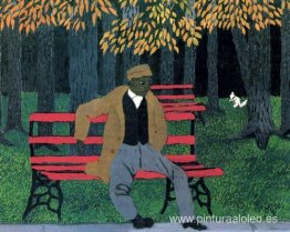 hombre en un banco hombre en un banco