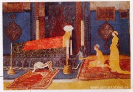 Dos niñas visitando un santuario Dos niñas visitando un santuario