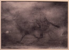 Dibujo de un camello y un jinete. Dibujo de un camello y un jinete.