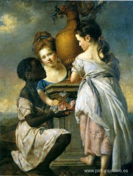 Una conversación entre chicas, o dos chicas con su sirviente neg Una conversación entre chicas, o dos chicas con su sirviente neg