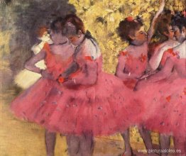 Las bailarinas rosas, antes del ballet Las bailarinas rosas, antes del ballet