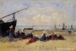 Berck, Pescadoras en la playa, Marea baja Berck, Pescadoras en la playa, Marea baja