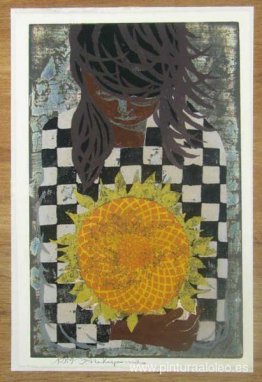 Chica con girasol Chica con girasol