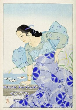 Retrato de una mujer chamorro - Azul Retrato de una mujer chamorro - Azul