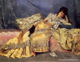 Dama en un diván rosa Dama en un diván rosa