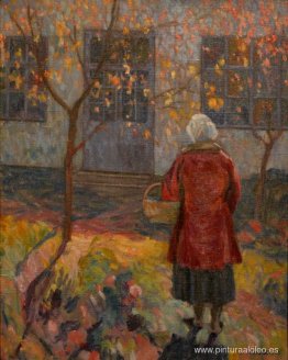 Mujer en el jardín, en Șopârlița Mujer en el jardín, en Șopârlița