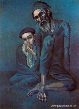 Viejo ciego con niño Viejo ciego con niño