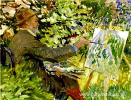 Artista en el caballete (Retrato de Konstantin Korovin) Artista en el caballete (Retrato de Konstantin Korovin)