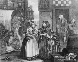 El progreso de una ramera, lámina 1 El progreso de una ramera, lámina 1