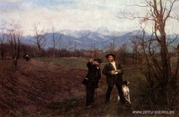 Wilhelm Leibl y Sperl a la caza Wilhelm Leibl y Sperl a la caza