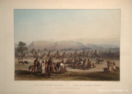 Campamento de los indios Piekann, placa 43 del volumen 2 de 'Via Campamento de los indios Piekann, placa 43 del volumen 2 de 'Via