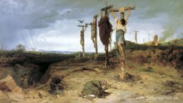 Campo maldito. El lugar de ejecución en la antigua Roma. esclavo Campo maldito. El lugar de ejecución en la antigua Roma. esclavo