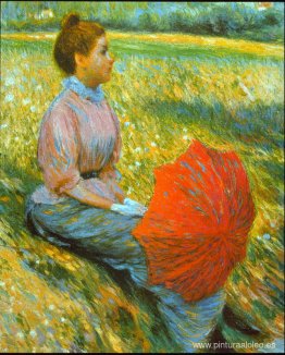 dama en un prado dama en un prado