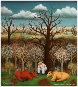 Vigilando dos vacas Vigilando dos vacas