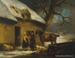 Fuera de una posada, invierno Fuera de una posada, invierno