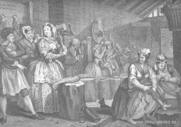 El progreso de una ramera, lámina 4 El progreso de una ramera, lámina 4