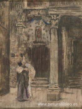 Pierrot y mujer abrazada Pierrot y mujer abrazada