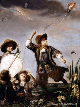 Niños volando cometas Niños volando cometas