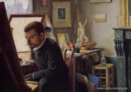 Felix Jasinski en su estudio de grabado Felix Jasinski en su estudio de grabado