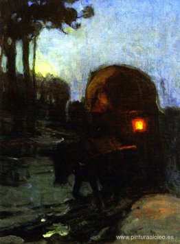 Regreso por la noche del mercado Regreso por la noche del mercado