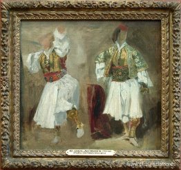 Dos vistas de trajes Souliotes Dos vistas de trajes Souliotes