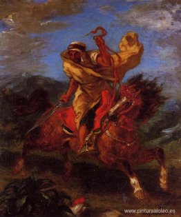 Un jinete árabe al galope Un jinete árabe al galope