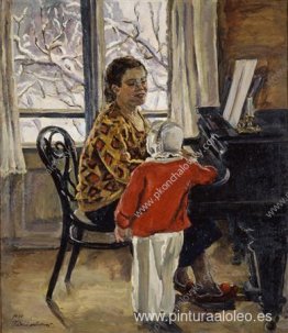 Natalia Petrovna con Katya al piano Natalia Petrovna con Katya al piano