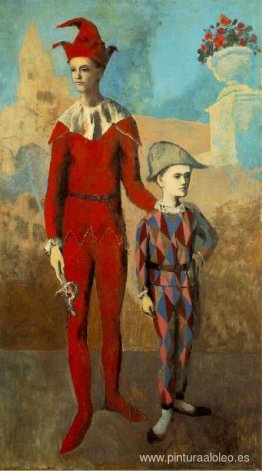 Acróbata y joven arlequín Acróbata y joven arlequín