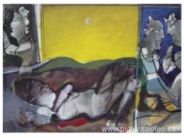 Mujer dormida bajo la luz de la luna Mujer dormida bajo la luz de la luna