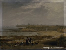 Cullercoats mirando hacia Tynemouth - marea baja Cullercoats mirando hacia Tynemouth - marea baja