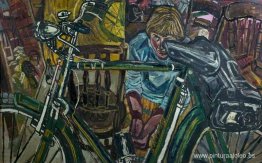 Jean con una bicicleta Jean con una bicicleta