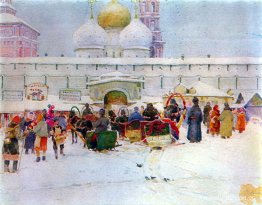 El mercado cerca del monasterio Troitse-Sergiyev El mercado cerca del monasterio Troitse-Sergiyev