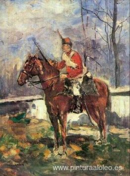 El húsar rojo montado El húsar rojo montado