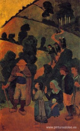 Bretones en un camino Bretones en un camino