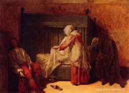 El baño matutino de un joven. El baño matutino de un joven.