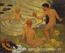 Niños en la orilla del río Niños en la orilla del río