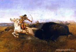 Indios cazando búfalos Indios cazando búfalos