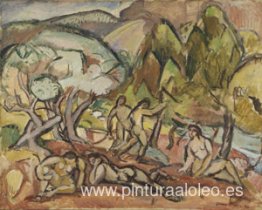 paisaje con figuras paisaje con figuras