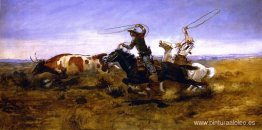 OH Cowboys atando un novillo OH Cowboys atando un novillo