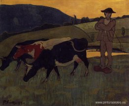 Campesino con tres cuervos Campesino con tres cuervos