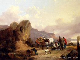 Pescadores clasificando la captura Pescadores clasificando la captura