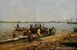 Pesca de sábalo en Gloucester en el río Delaware Pesca de sábalo en Gloucester en el río Delaware