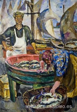 Nóvgorod. El mercado de pescado. Nóvgorod. El mercado de pescado.